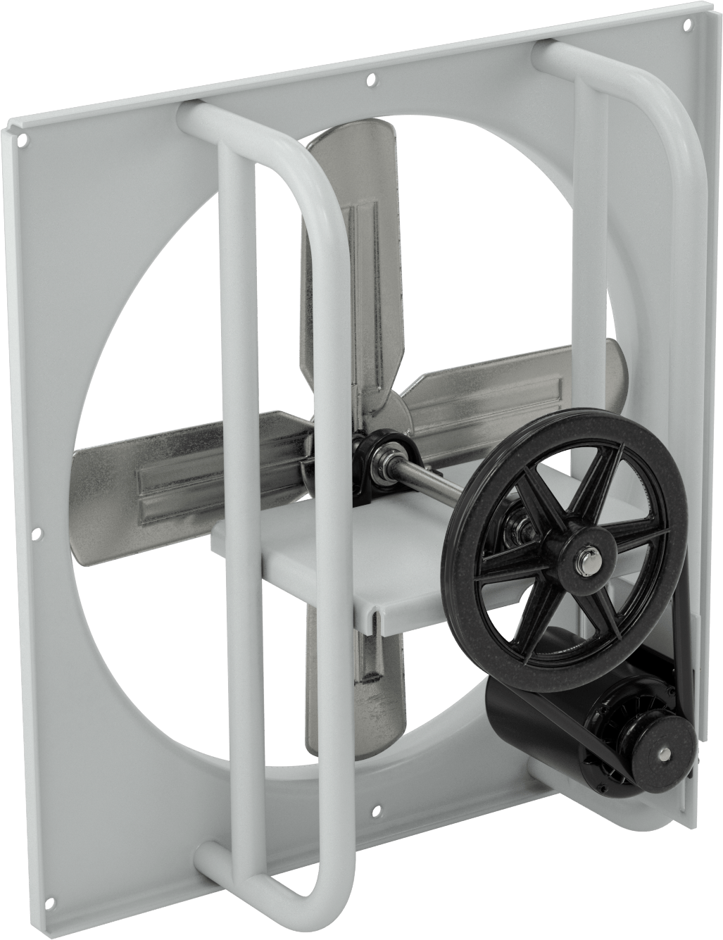 Kemer Tahrikli Duvara Monte Egzoz Fanı, 30" Çaplı Bıçak, 120V AC