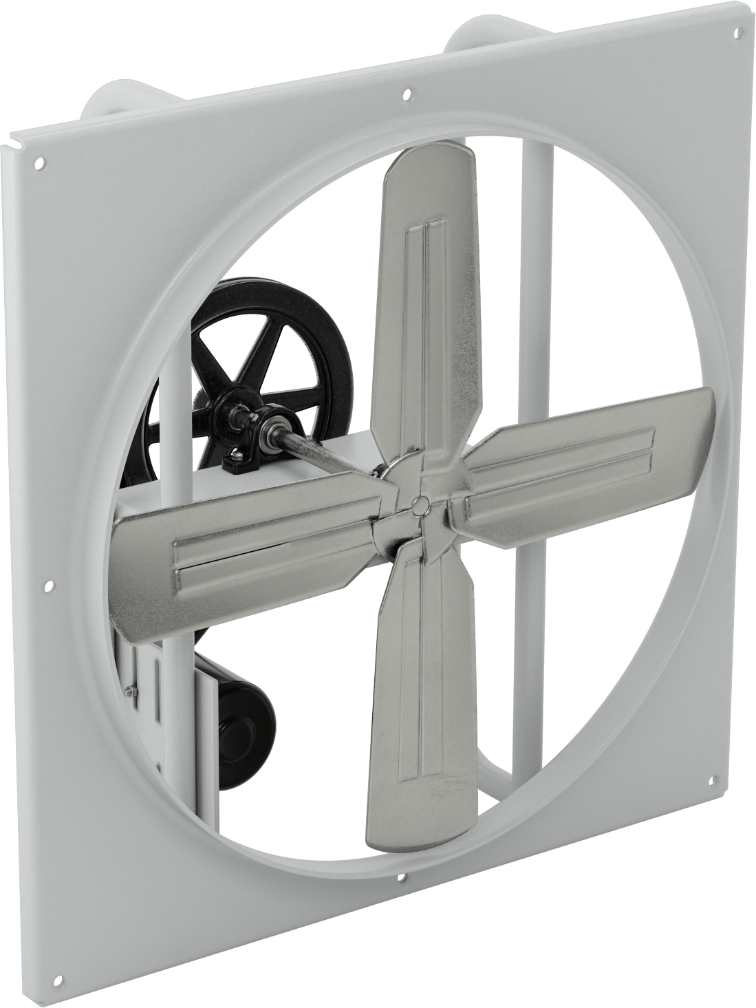 Kemer Tahrikli Duvara Monte Egzoz Fanı, 36" Çapında Bıçak ile, 120V AC