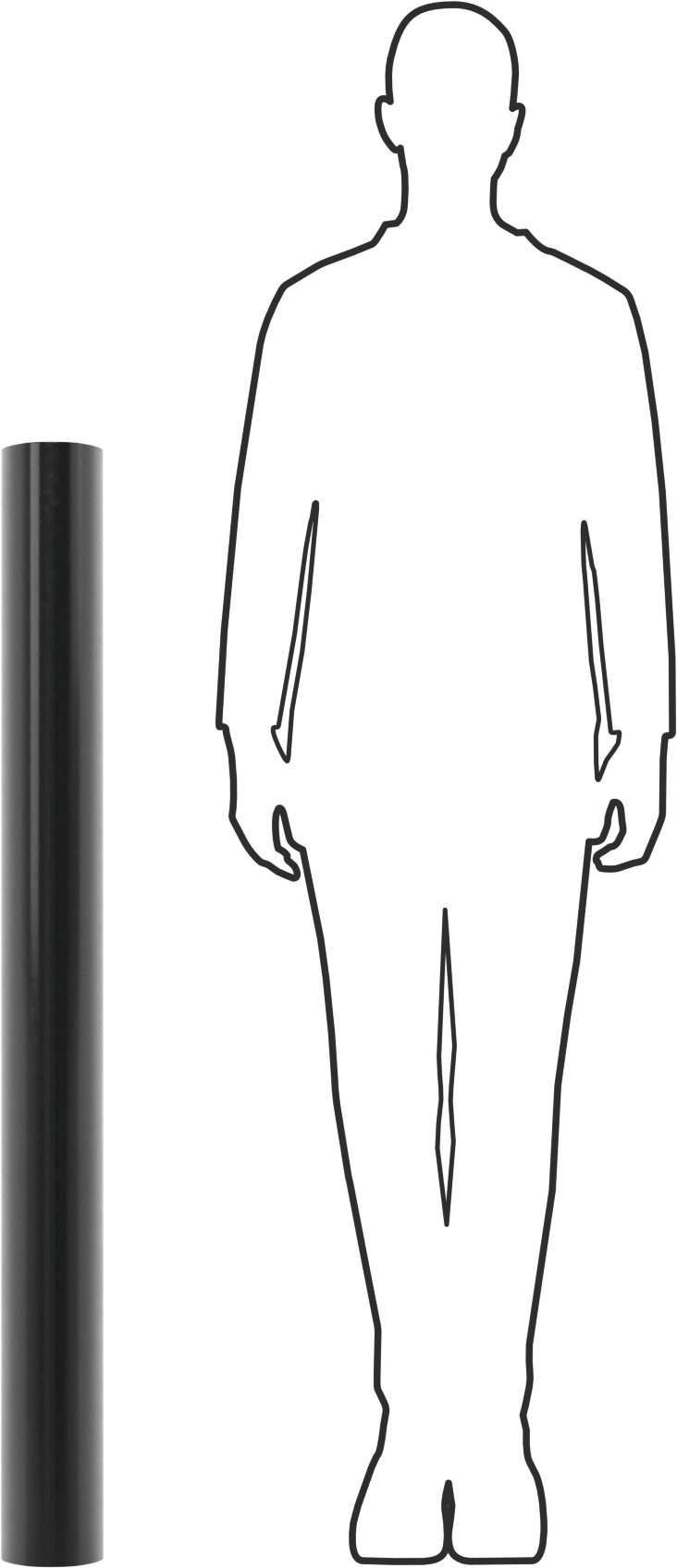 Araç Montajlı Tampon, 4-3/8“ x 48” x 3-7/8" Toplam