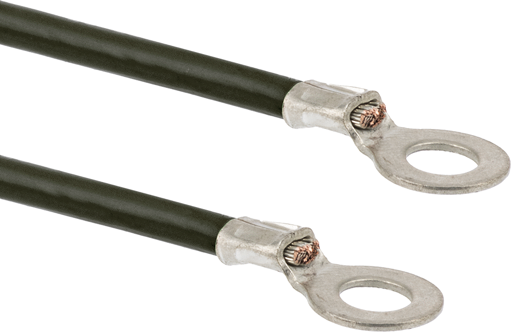 Ultra Esnek Topraklama Teli, Tırnaklı, Yalıtımlı, 6 AWG, 18 inç Uzunluk