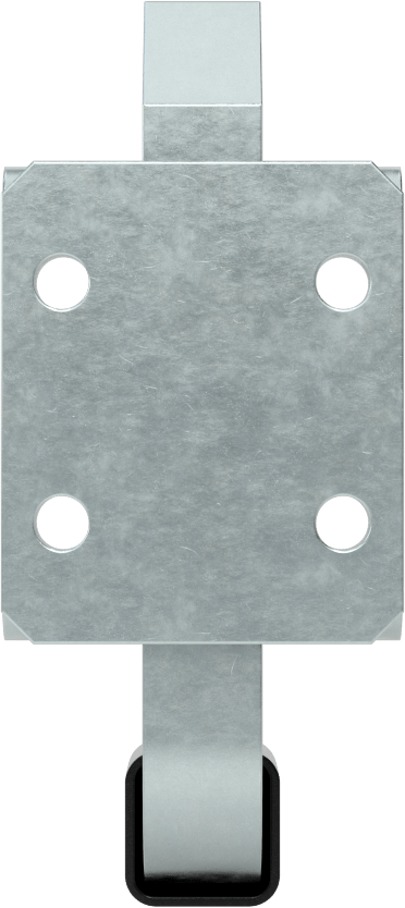 Yaylı Kayar Cıvata Mandalı, Topuzlu Çekme, Çinko Kaplı Çelik, 1-1/2“ Yükseklik x 1-1/4” Genişlik