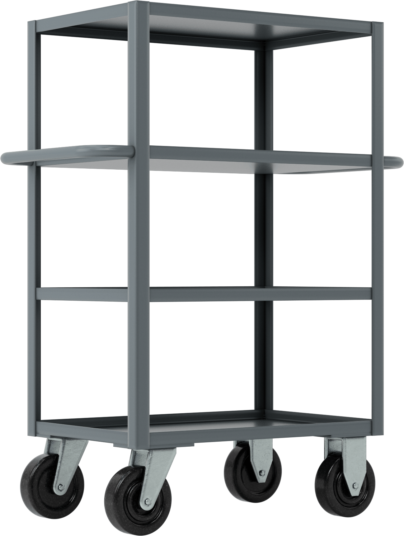 Ağır Hizmet Tipi Tam Kaynaklı Raf, 4 Raf ile, 37“ x 62” x 25" Toplam Boyut