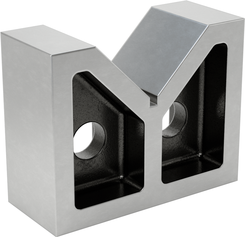 Ekonomik Eşleştirilmiş Çift V-Bloklar, 1 adet Vee ile, 2-3/8" Maksimum İş Parçası Çapı için, 1-1/4" Uzunluk