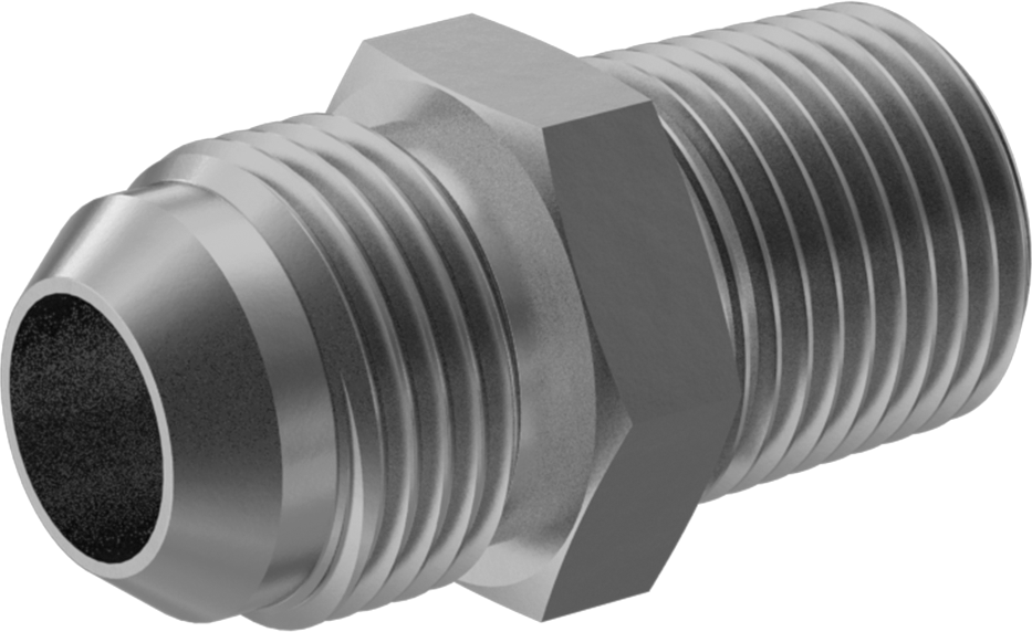 Alüminyum Boru için 37 Derece Genişletilmiş Bağlantı Parçası, 5/8" Dış Çaplı Boru x 1/2 NPT Erkek Adaptör