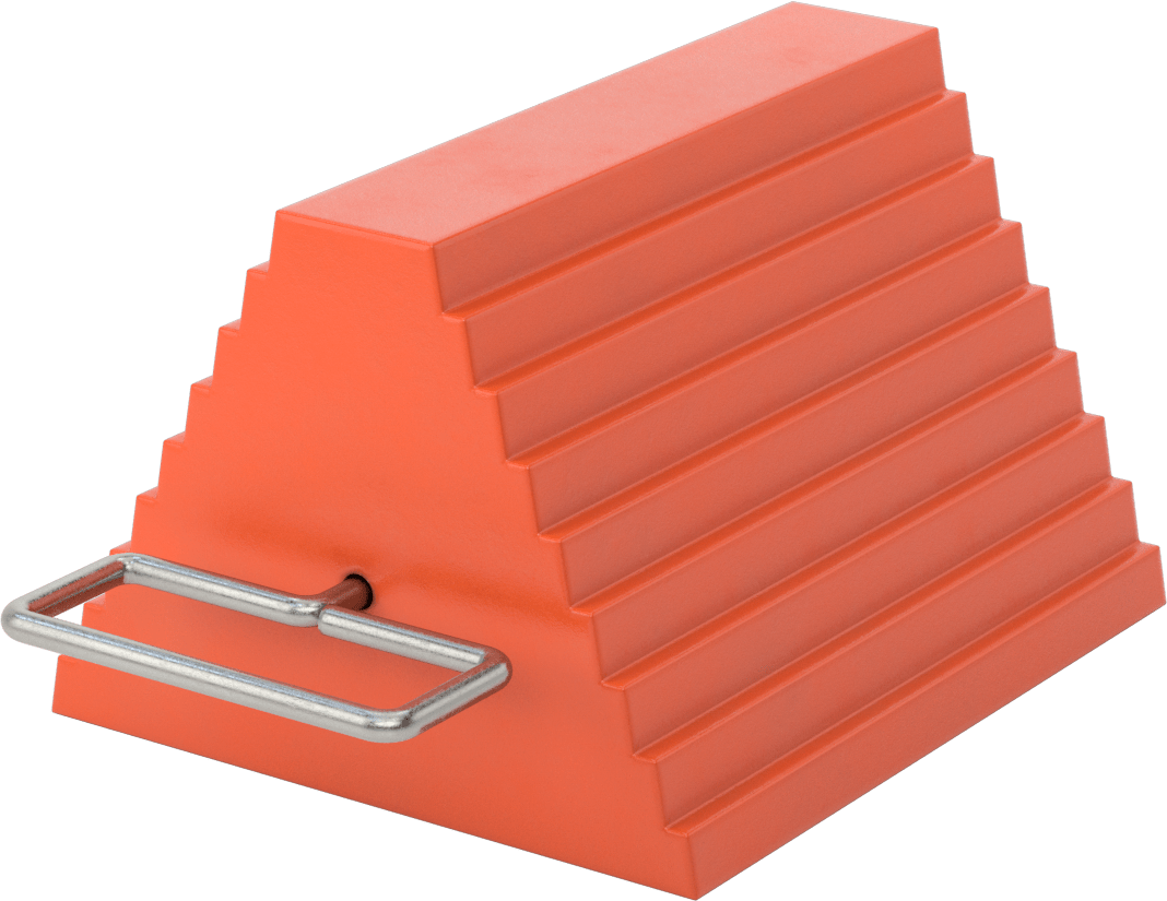 Tekerlek Takozu, Ters Çevrilebilir, 9" maksimum tekerlek çapı için, 8" Uzunluk, 9-1/4" Genişlik, 6" Yükseklik