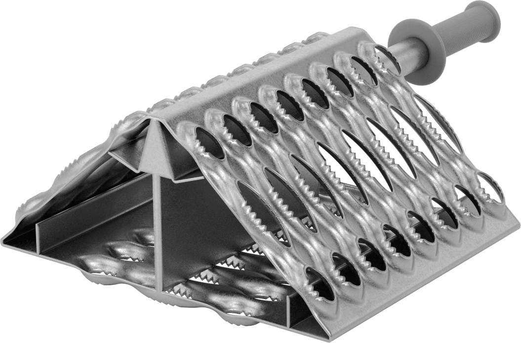 Tekerlek Takozu, Ters Çevrilebilir, 20" Maksimum Tekerlek Çapı için, 10-7/8" Uzunluk, 9" Genişlik