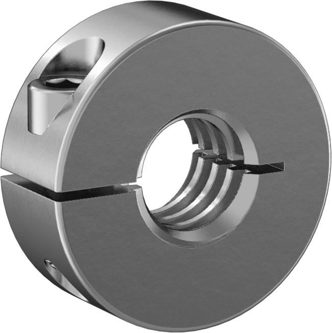 303 Paslanmaz Çelik Sıkıştırma Acme Kılavuz Vida Yaka, Sağ El, 1/2"-10 Diş Boyutu, 1-1/8" OD