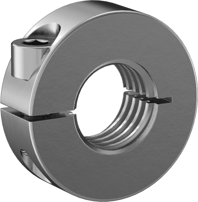 303 Paslanmaz Çelik Sıkıştırma Acme Kılavuz Vida Yaka, Sağ El, 3/4"-10 Diş Boyutu, 1-1/2" OD