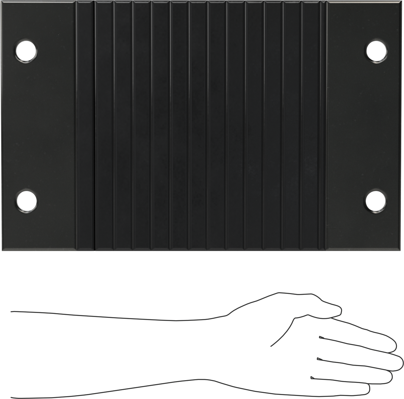 Ekstra Dayanıklı Rıhtım Montajlı Tampon, Çelik Yüz Plakalı Yatay Montaj, 10“ x 16” x 6-3/4" Toplam