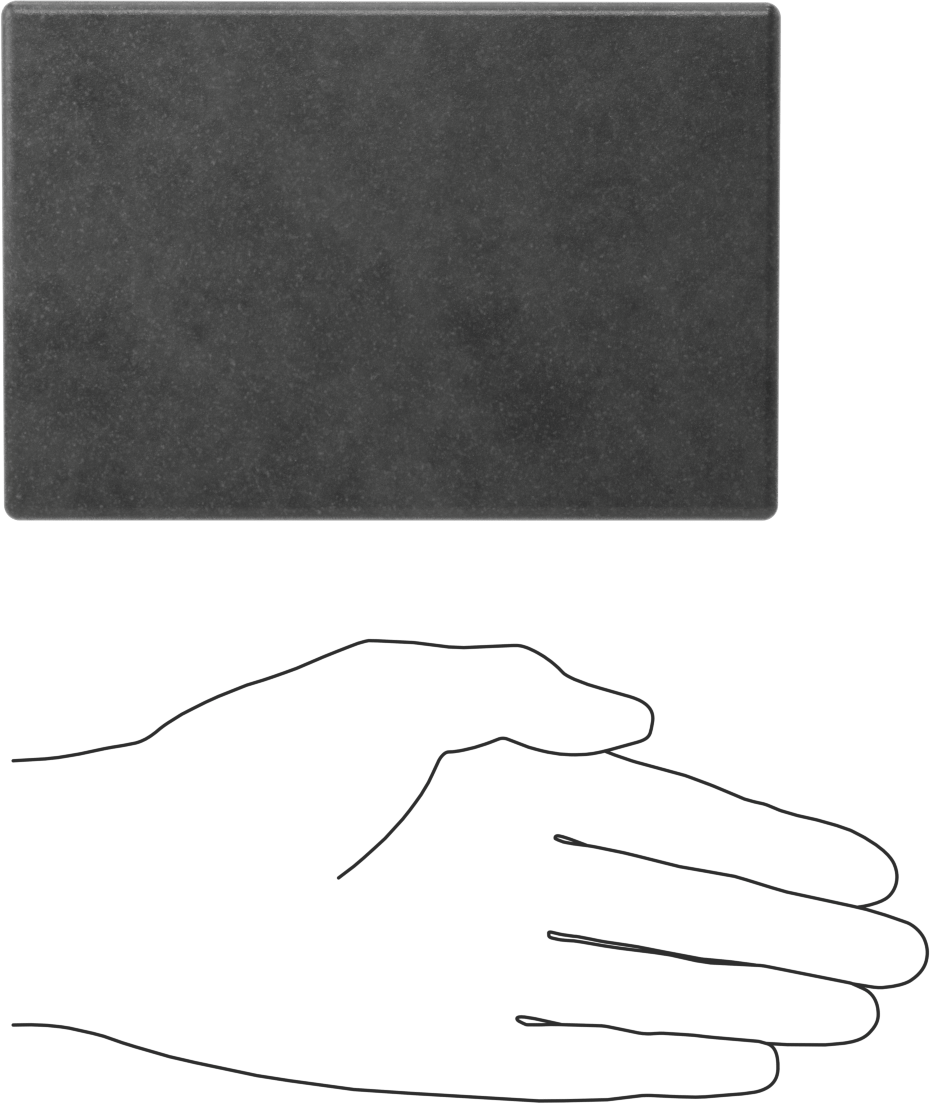 Granit Yüzey Plakası, Laboratuvar Sınıfı AA, 6“ Uzunluk x 4” Genişlik x 2" Yükseklik