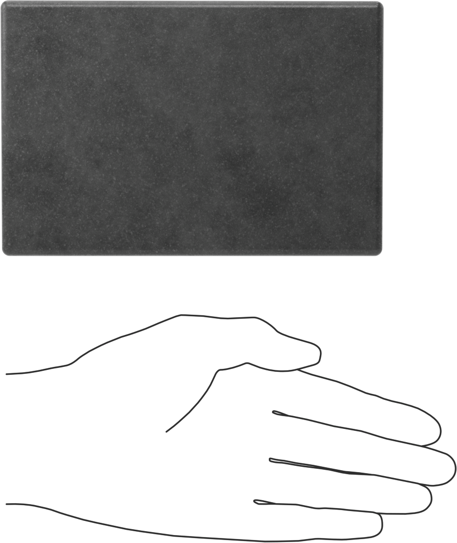 Granit Yüzey Plakası, Denetim Sınıfı A, 6“ Uzunluk x 4” Genişlik x 2" Yükseklik