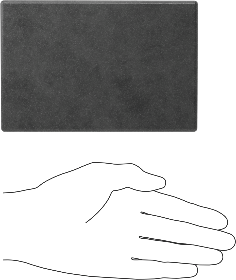Granit Yüzey Plakası, Alet Odası Sınıfı B, 6“ Uzunluk x 4” Genişlik x 2" Yükseklik