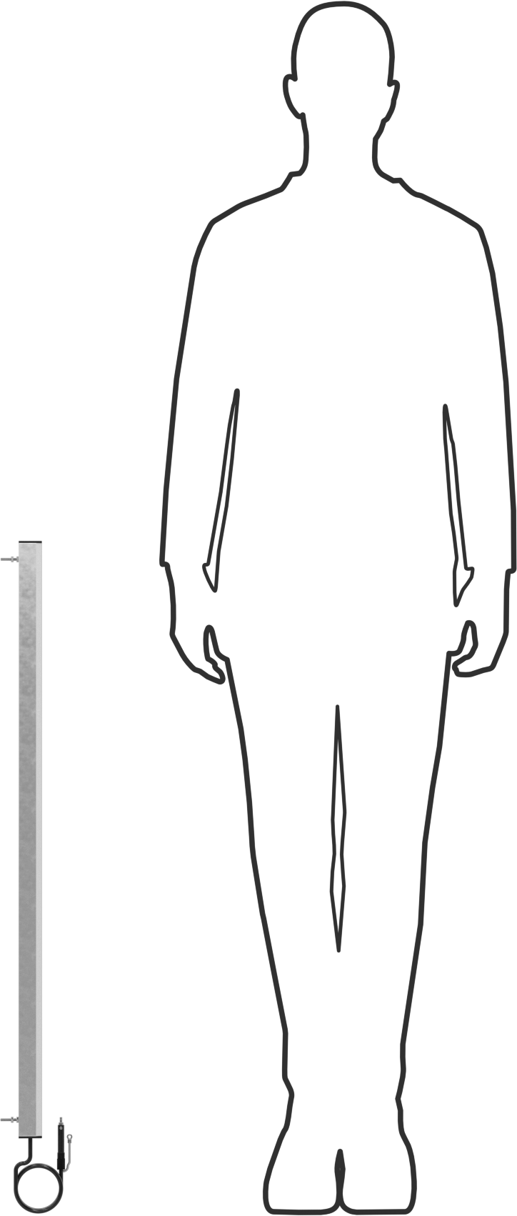Çubuk İyonlaştırıcı, 33“ Genişlik x 7” Derinlik Statik Kontrol ile