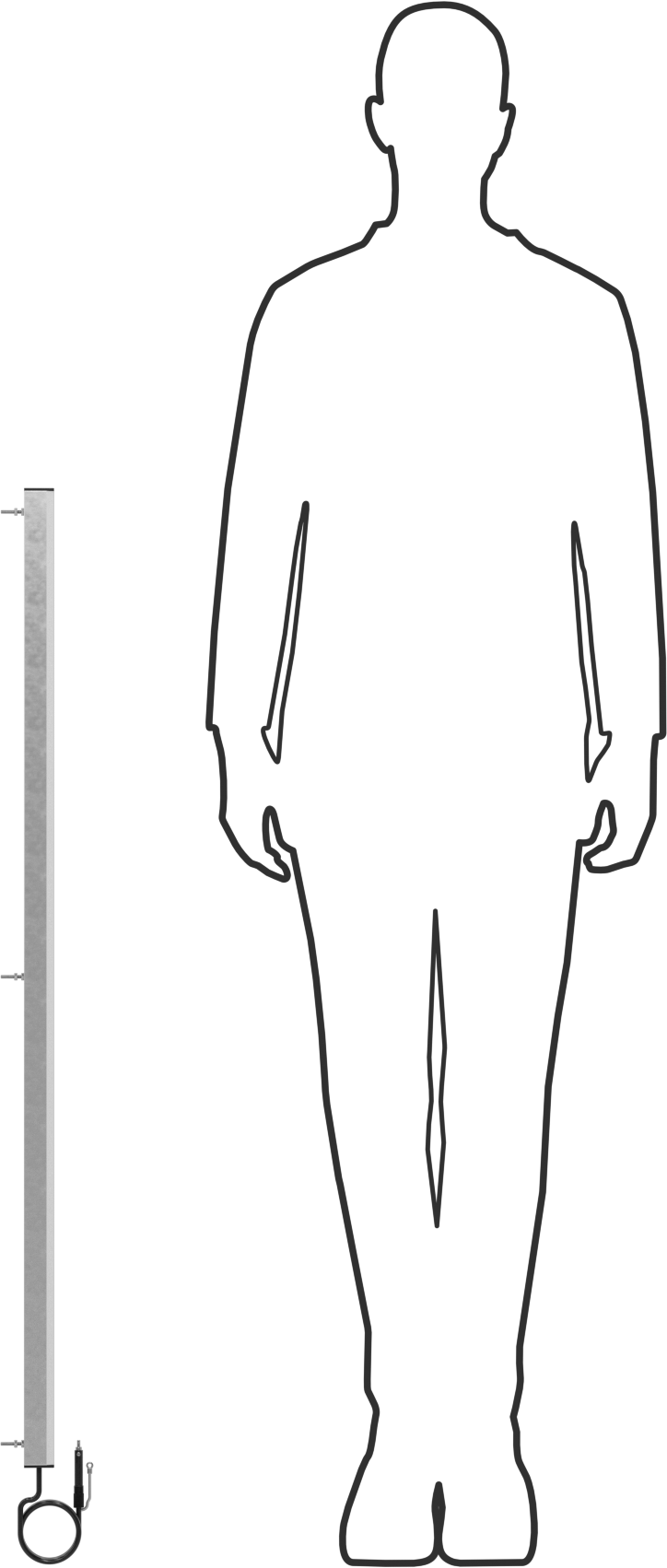Çubuk İyonlaştırıcı, 42“ genişlik x 7” derinlik statik kontrol