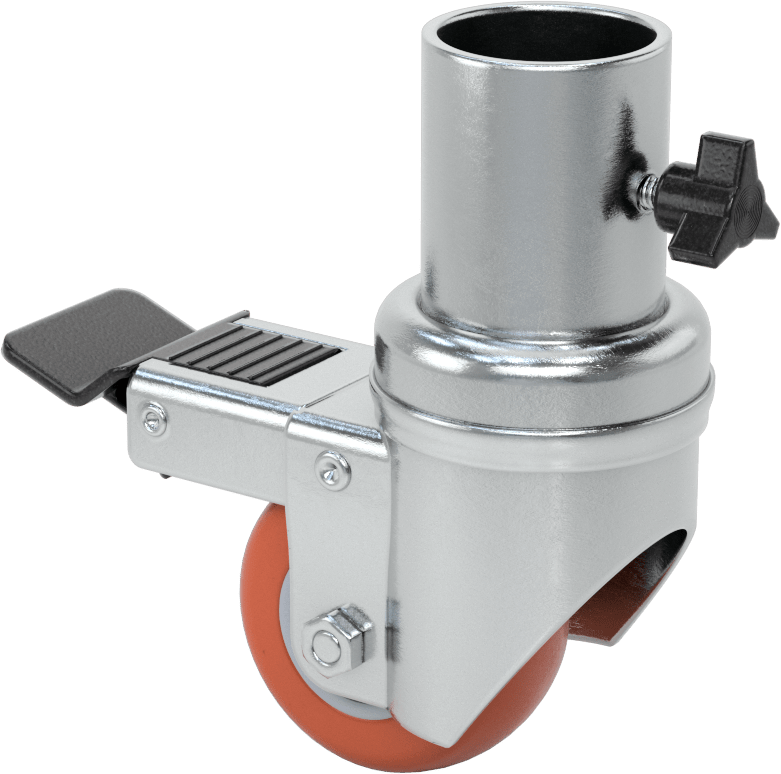 Soket Döner Tekerlek, Frenli, 1-1/4“ ila 1-1/2” Dış Çaplı Borular için