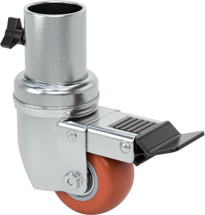 Soket Döner Tekerlek, Frenli, 1-1/4“ ila 1-1/2” Dış Çaplı Borular için