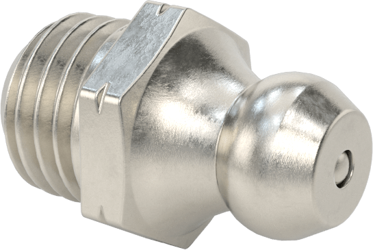 303 Paslanmaz Çelik Gres Bağlantı Parçası, Düz, M8 x 1 mm Erkek, 15 mm Toplam Yükseklik