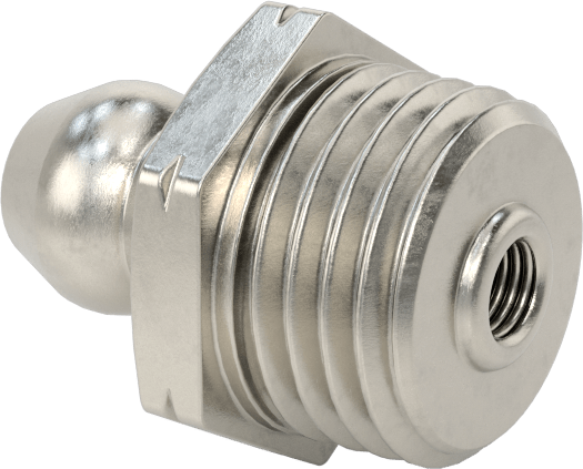 303 Paslanmaz Çelik Gres Bağlantı Parçası, Düz, M10 x 1 mm Erkek, 15 mm Toplam Yükseklik