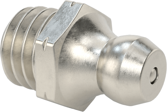 303 Paslanmaz Çelik Gres Bağlantı Parçası, Düz, M8 x 1,25 mm Erkek, 15 mm Toplam Yükseklik