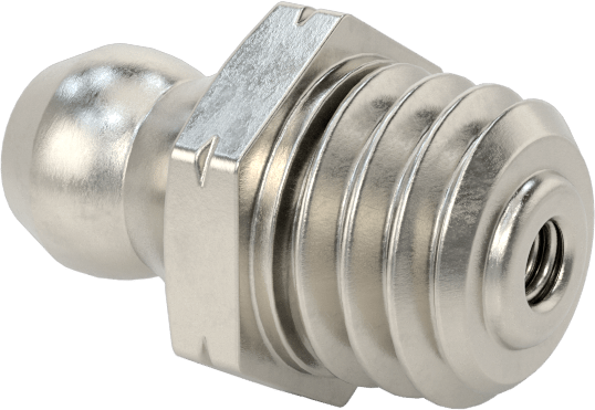 303 Paslanmaz Çelik Gres Bağlantı Parçası, Düz, M8 x 1,25 mm Erkek, 15 mm Toplam Yükseklik