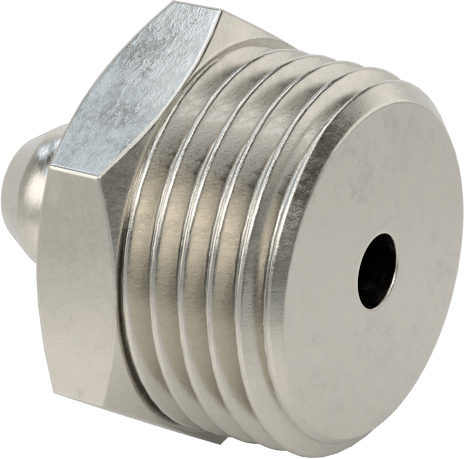303 Paslanmaz Çelik Gres Bağlantı Parçası, Düz, 3/8 BSPT Erkek, 18 mm Toplam Yükseklik