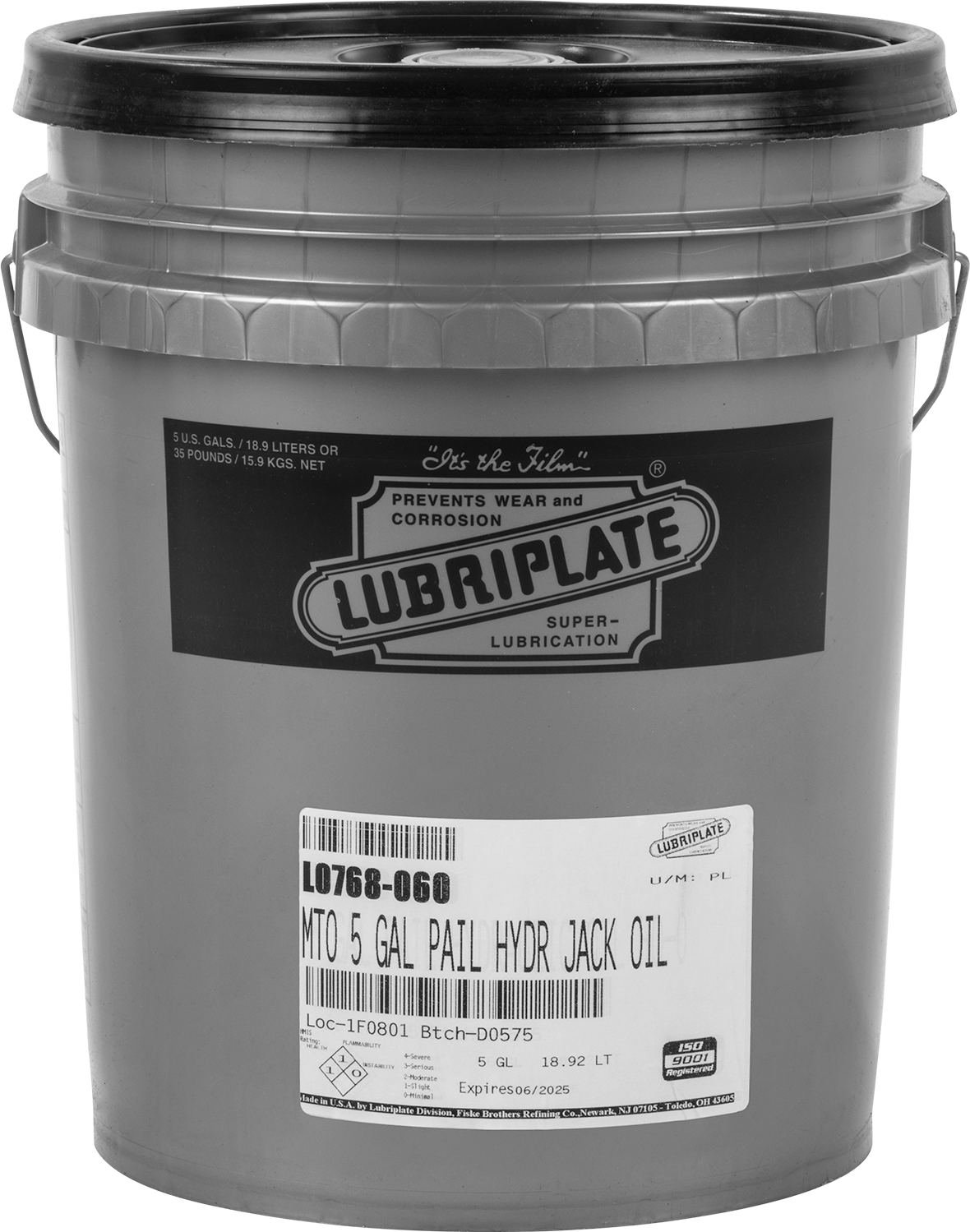 Lubriplate Hidrolik Kriko Yağı, 5 Galon Kova