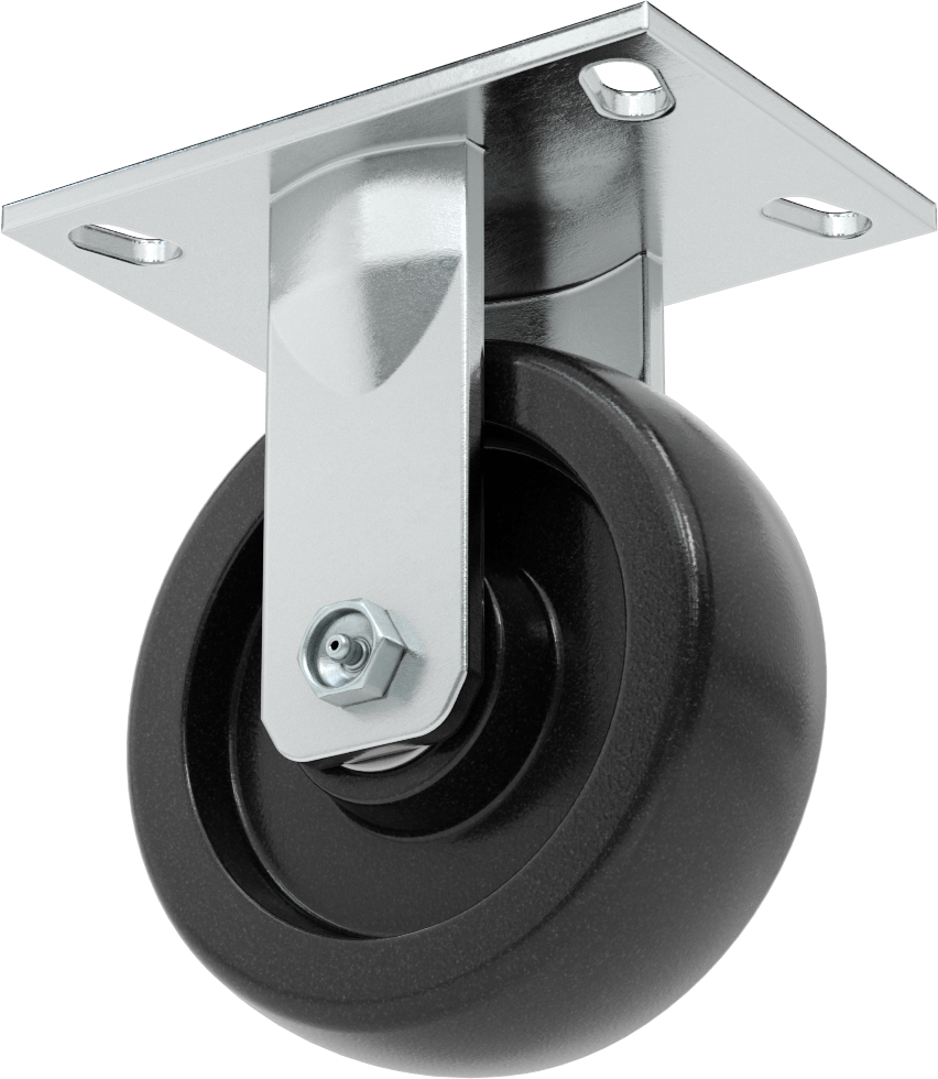 6-1/2“ x 4-1/2” Plakalı Yüksek Kapasiteli Vulcan Tekerlek, 6 inç Çapında Fenolik Tekerlekli Sert