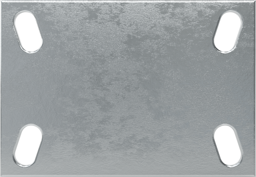6-1/2“ x 4-1/2” Plakalı Yüksek Kapasiteli Vulcan Tekerlek, 4" Çaplı Metal Tekerlekli Döner