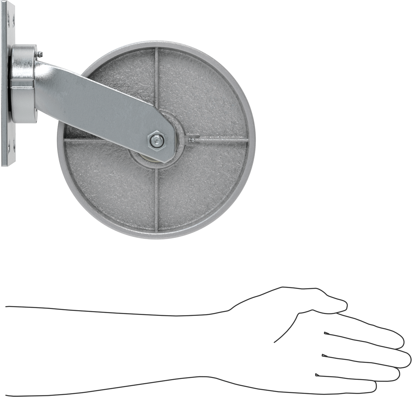 6-1/2“ x 4-1/2” Plakalı Yüksek Kapasiteli Vulcan Tekerlek, 8 inç Çapında Metal Tekerlekli Döner Tekerlek