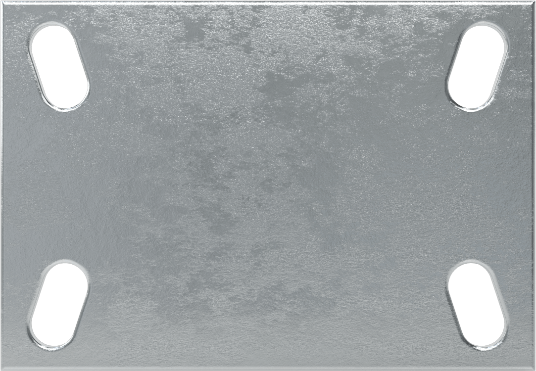 6-1/2“ x 4-1/2” Plakalı Yüksek Kapasiteli Vulcan Tekerlek, 4 inç Çapında Metal Tekerlekli Sert