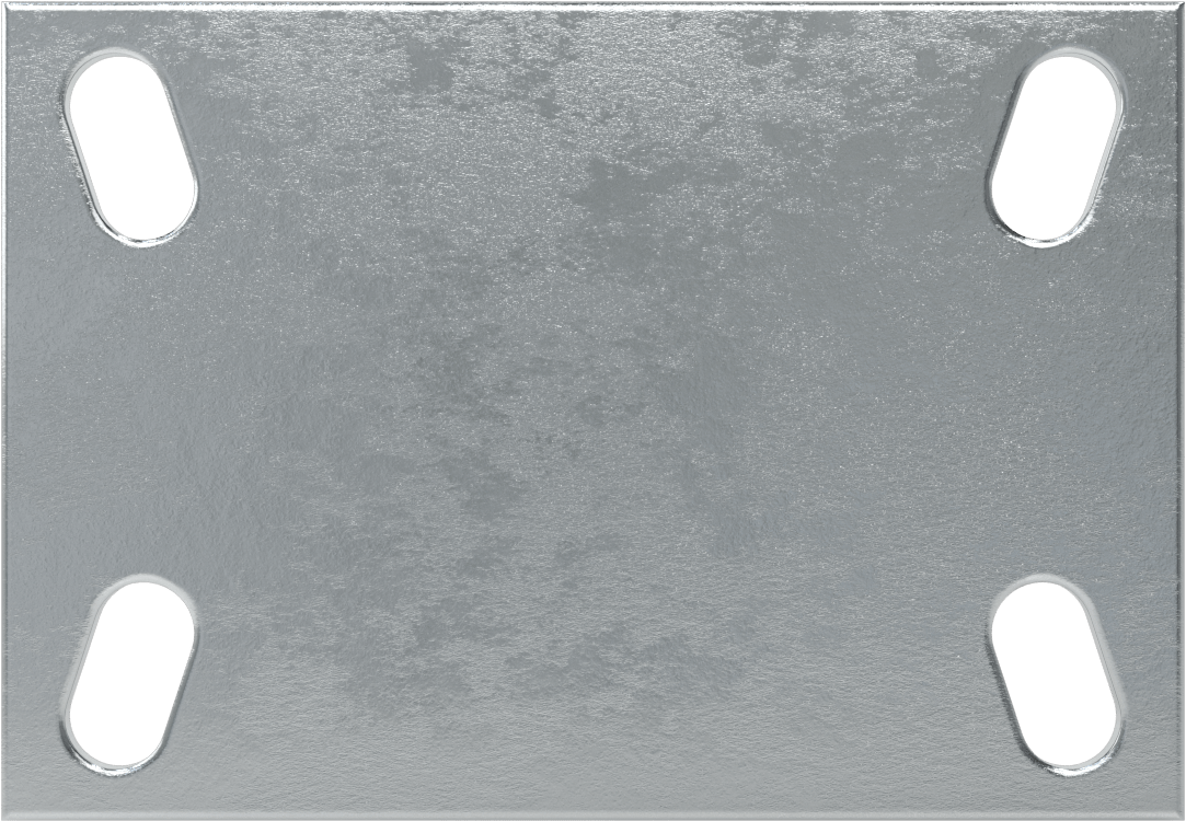 6-1/2“ x 4-1/2” Plakalı Yüksek Kapasiteli Vulcan Tekerlek, 5" Çaplı Metal Tekerlekli Sert