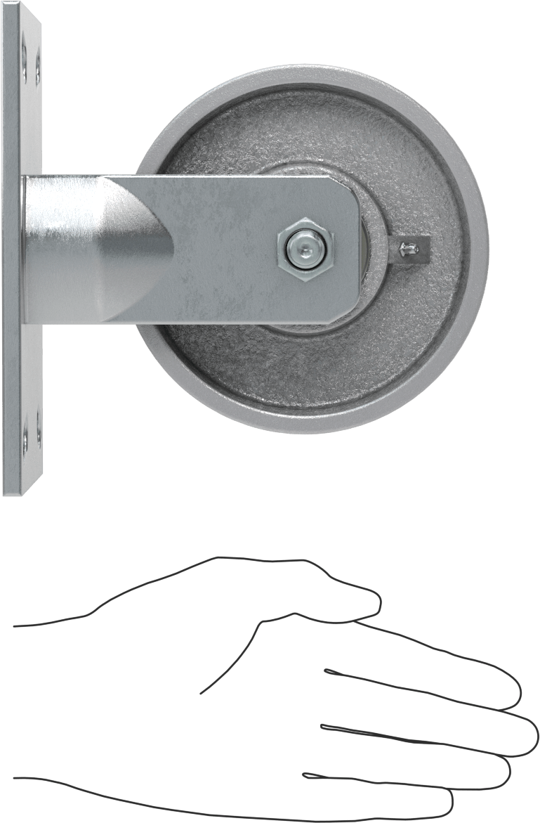 6-1/2“ x 4-1/2” Plakalı Yüksek Kapasiteli Vulcan Tekerlek, 5" Çaplı Metal Tekerlekli Sert