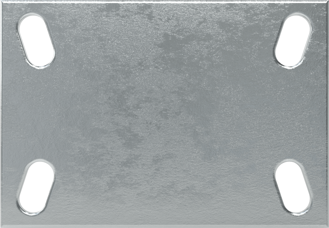 6-1/2“ x 4-1/2” Plakalı Yüksek Kapasiteli Vulcan Tekerlek, 6" Çaplı Metal Tekerlekli Sert