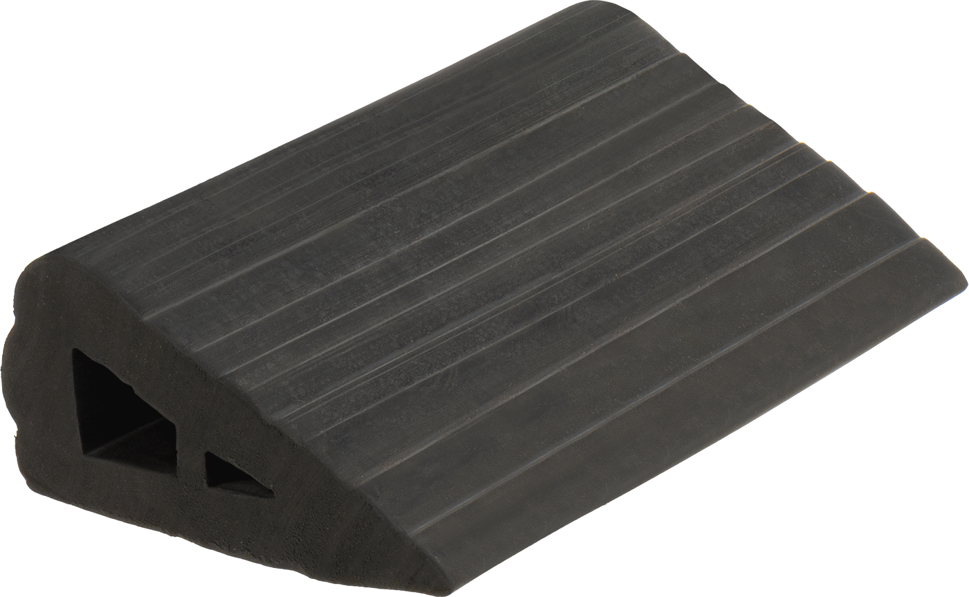 Tekerlek Takozu, 28 inç Maksimum Tekerlek Çapı için, 6-1/2" Uzunluk, 12" Genişlik, 3-1/4" Yükseklik