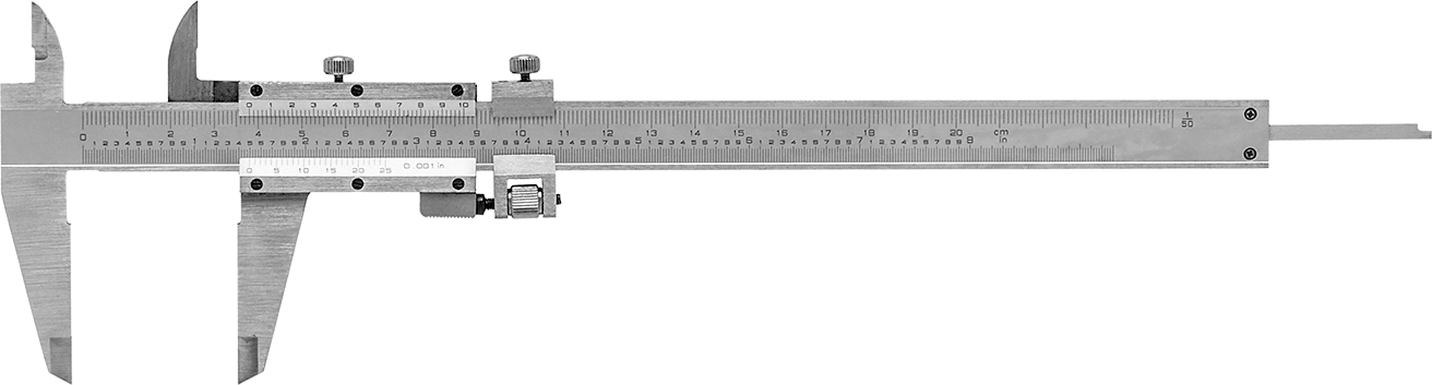 Hassas Ayarlı Vernier Kaliperi, 0 ila 8" ve 0 mm ila 200 mm Ölçüm Aralıkları