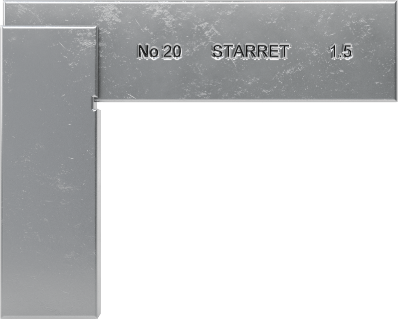 Starrett Yüksek Hassasiyetli Gönye, 1-1/2“ x 1-1/2” Bıçak Uzunluğu