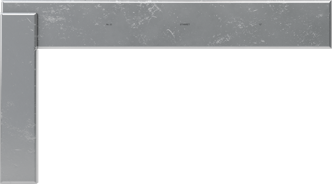 Starrett Yüksek Hassasiyetli Gönye, 12“ x 7” Bıçak Uzunluğu