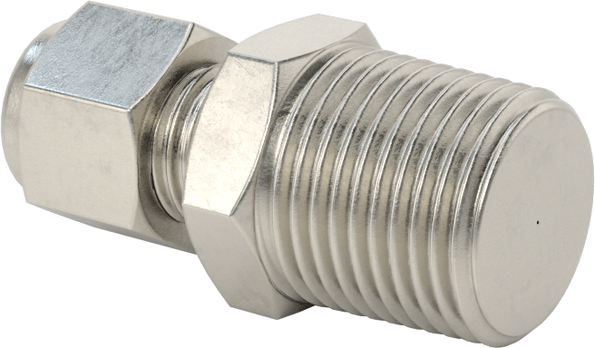 Sıkıştırma Delikli Vana, 3/8 NPT Erkek, 1/4" Boru Dış Çapı için, 0,010" Delik Çapı
