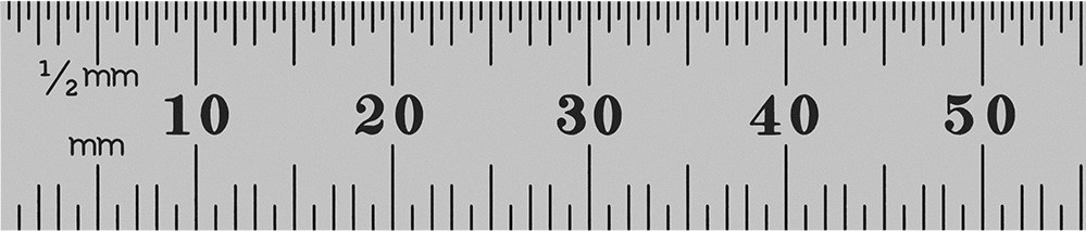 Starrett Yüksek Hassasiyetli Cetvel, 5-3/4"/150 mm Uzunluk, 32 ve 64'lük Ön Ölçü İşaretleri