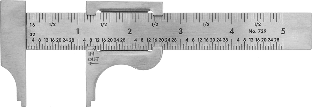 Cep Sürgülü Cetvel Kaliperi, 0“ ila 4” Ölçüm Aralığı