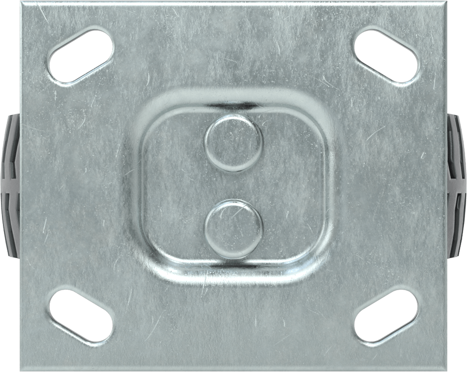 4-1/2“ x 4” Plakalı Tekerlek, Pnömatik Sert Tekerlek, 6" Çapında Gri Kauçuk Tekerlek