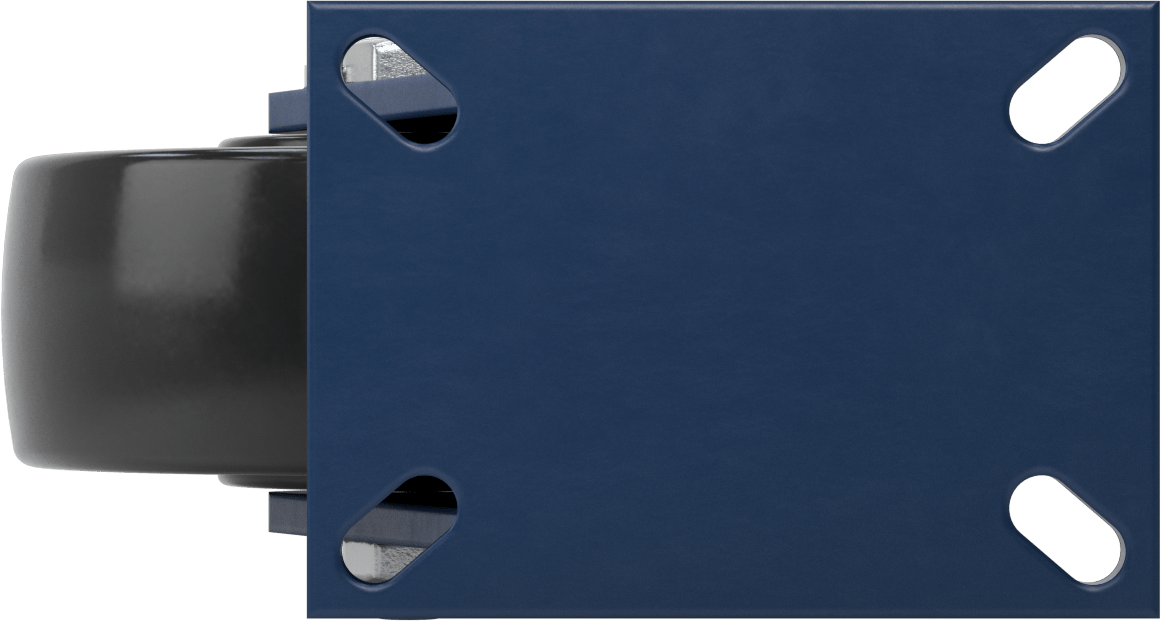 7-1/4“ x 5-1/4” Plakalı Brute Tekerlek, Ekstra Yüksek Kapasiteli, 8 inç Çaplı Siyah Poliüretan Tekerlekli Döner Tekerlek