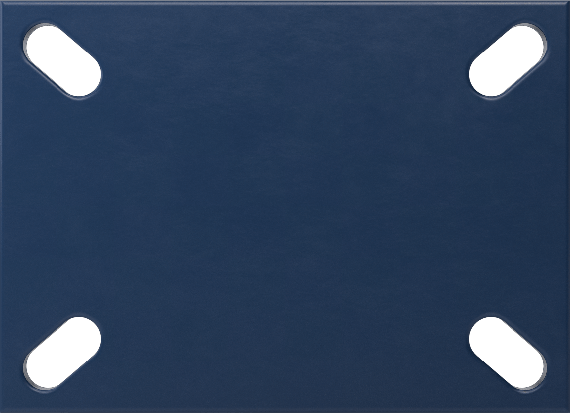 7-1/4“ x 5-1/4” Plakalı Brute Tekerlek, Ekstra Yüksek Kapasiteli, 6 inç Çapında Siyah Poliüretan Tekerlekli Sert