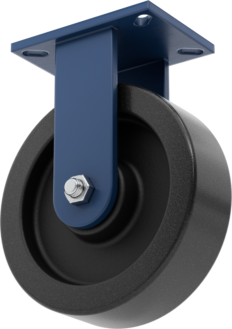 7-1/4“ x 5-1/4” Plakalı Brute Tekerlek, Ekstra Yüksek Kapasiteli, 10" Çaplı Fenolik Tekerlekli Sert