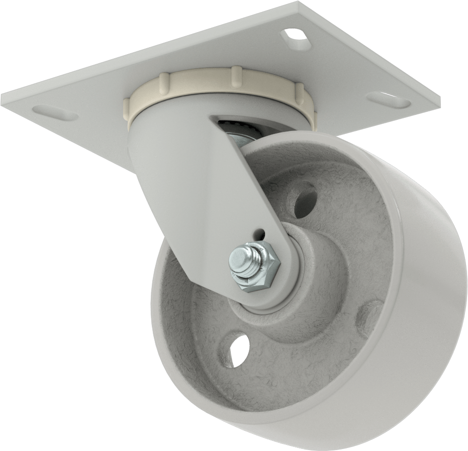 6-1/4“ x 4-1/2” Plakalı Yüksek Kapasiteli Mauler Tekerlek, 5" Çapında Metal Tekerlekli Döner