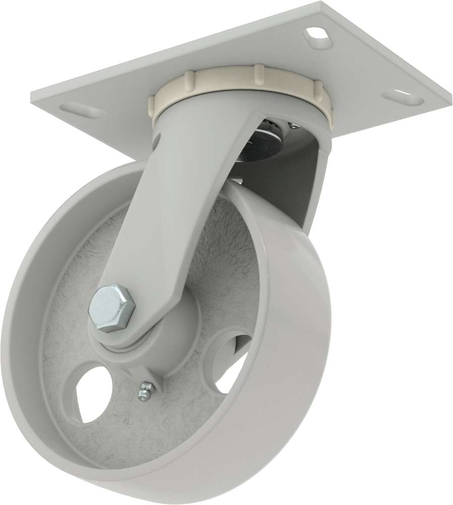 6-1/4“ x 4-1/2” Plakalı Yüksek Kapasiteli Mauler Tekerlek, 6" Çaplı Metal Tekerlekli Döner Tekerlek