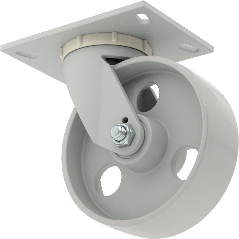 6-1/4“ x 4-1/2” Plakalı Yüksek Kapasiteli Mauler Tekerlek, 6" Çaplı Metal Tekerlekli Döner Tekerlek