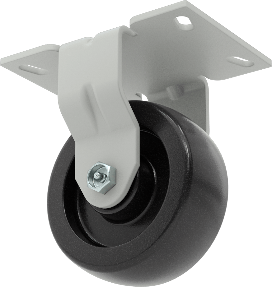6-1/4“ x 4-1/2” Plakalı Yüksek Kapasiteli Mauler Tekerlek, 5" Çapında Fenolik Tekerlekli Sert