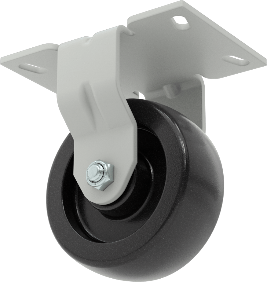 6-1/4“ x 4-1/2” Plakalı Yüksek Kapasiteli Mauler Tekerlek, 5" Çapında Fenolik Tekerlekli Sert