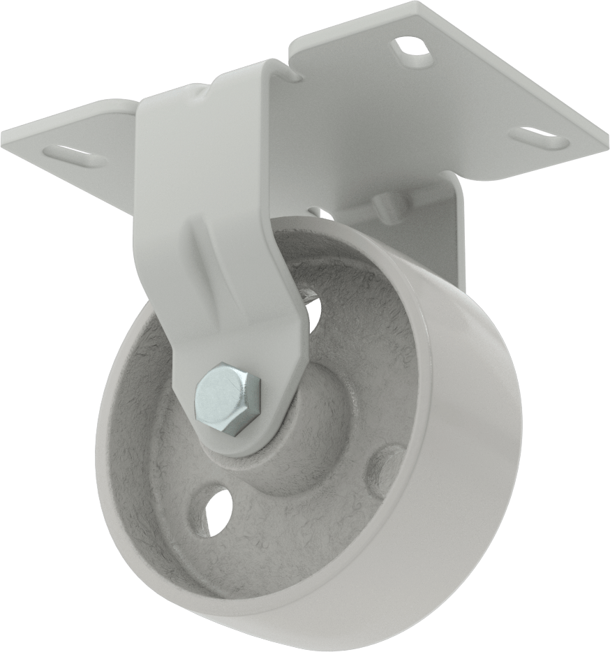 6-1/4“ x 4-1/2” Plakalı Yüksek Kapasiteli Mauler Tekerlek, 5" Çaplı Metal Tekerlekli Sert